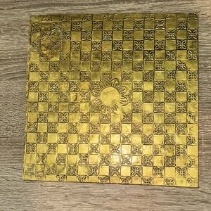 Luxurious Gold Checkerboard Accent Decor